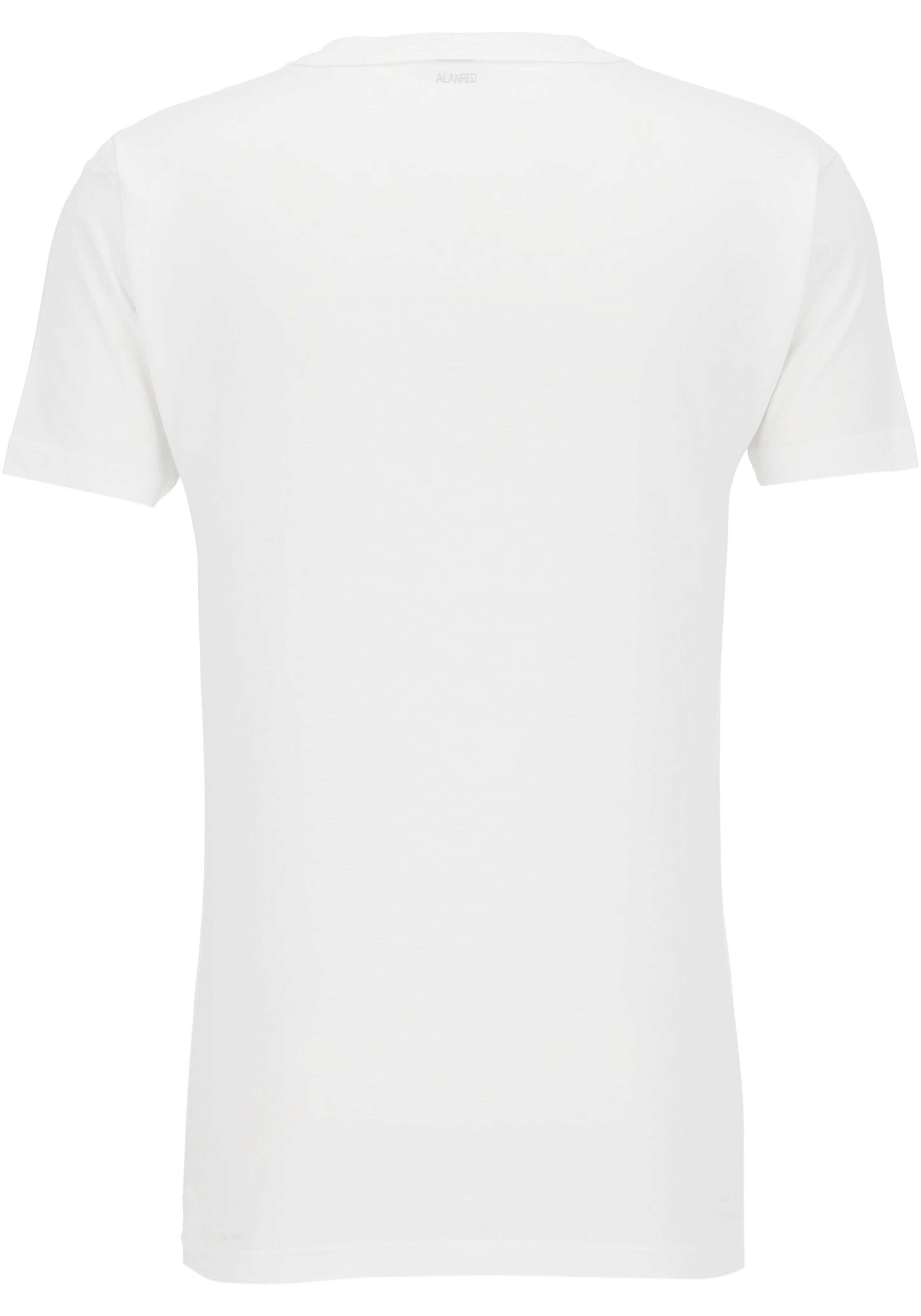 ALAN RED T-shirts Virginia (2-pack), O-hals, wit en denim blauw